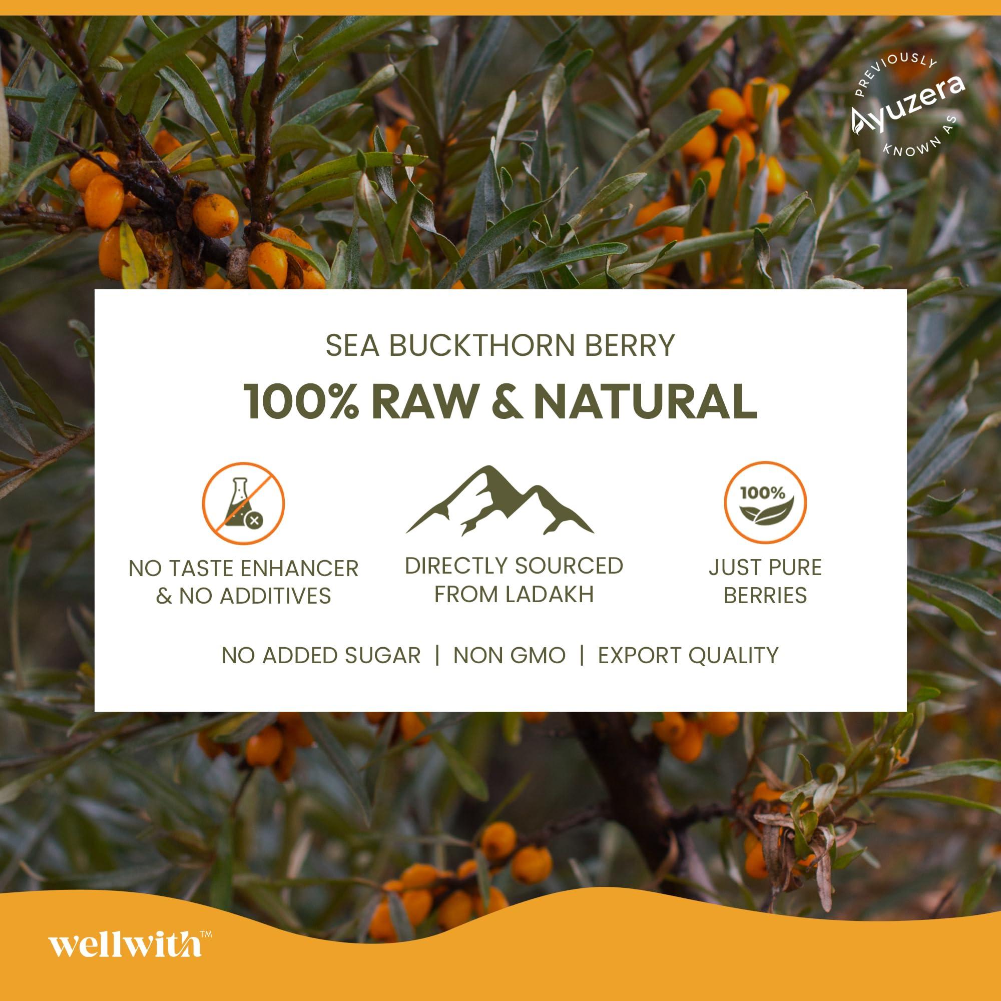 Ayuzera Ayuzera Himalayan Sea Buckthorn Pulp 300ml | Plant Based Vegan Omega 3, 6, 7 and 9 | Vegetarian Liquid Supplements | No Fish Oil | Veg, Natural & Organic | Makes up to 50 Glass Juice | Rich in Omega 7, Antioxidants, Vitamins | (900ml Pack Of 3)