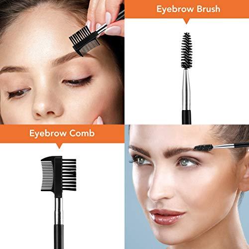 Anjetan Anjetan 9PCS Eyebrow Kit Universal Stainless Steel Eyebrow Grooming Set Eyebrow Care Kit Eyebrow Scissors Eyebrow Tweezers for Women Eyebrow Kits