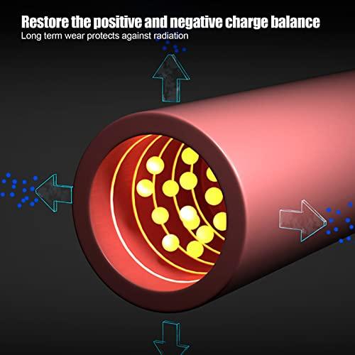 Guosi Anti Shock Wristband, Promote Circulation Soft Silicone Anti Static Wrist Strap Improve Sleep Quality Radiation Protection for Work for Winter(Red)