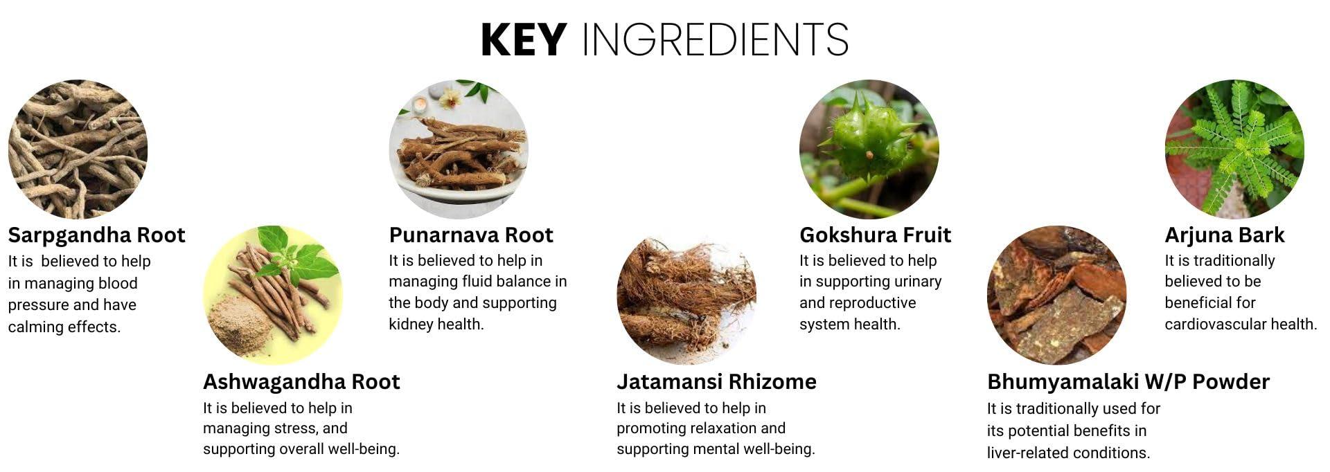 MOKSHVEDA MOKSHVEDA BP Control used for Blood pressure, Ayurvedic Medicine, Hypertension Management - 60 Capsules