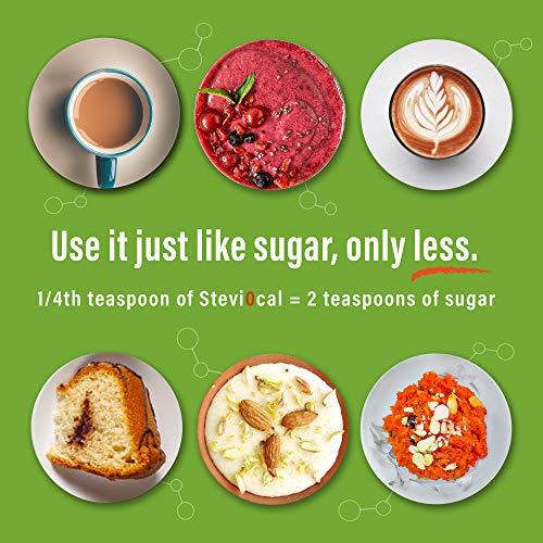 Stevi0cal Stevi0cal Sugar Free Zero Calorie Stevia Sweetener Powder Jar for Diet and Health Management - 200 gm - Pack of One (1 x 200gm)