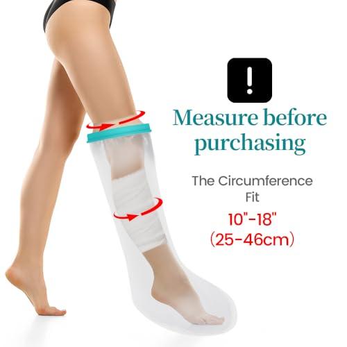 CIVJET CIVJET Waterproof Cast Covers for Shower Leg, Extra Large Watertight Foot Protector Cover, Broken Foot, after surgery, knee scooter, Reusable, Easy to Use Protect Legs in Bath for Man,Woman