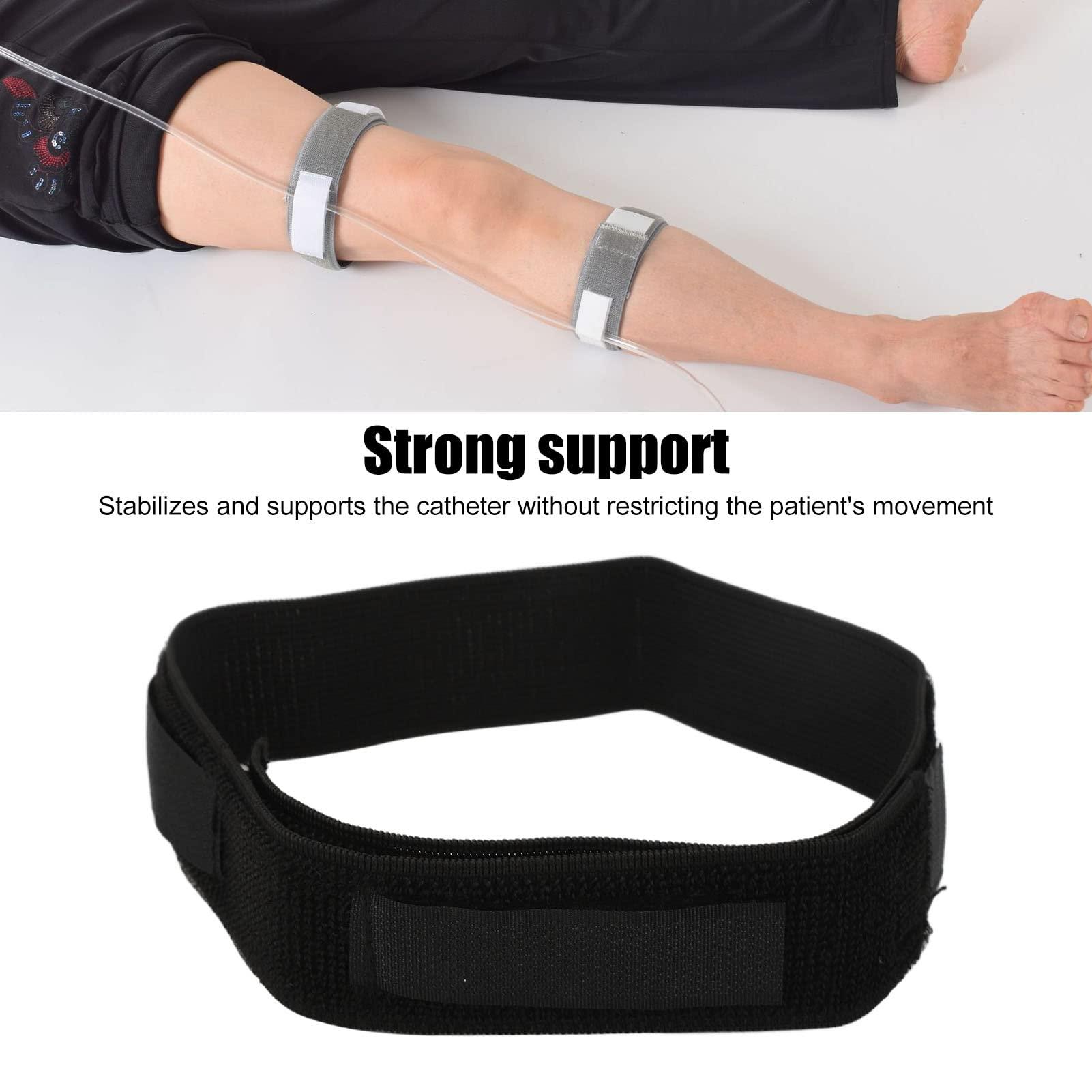 Soraz Soraz Catheter Supplies Leg Strap,Catheter Leg Strap Easy Using Perfect Fit Anti Slip Comfortable Strong Support Low Pressure For Hospitals For Men(Black)
