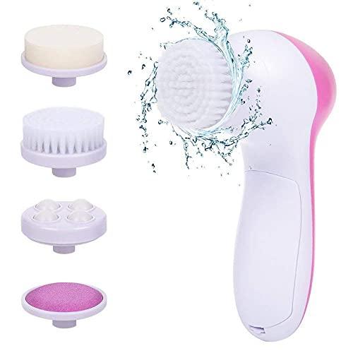 Aryshaa face wash massager 5 in 1 Portable Electric Facial Cleaner Multifunction Massager, Face Massage Machine For Face, Facial Machine, Beauty Massager, Facial Massager For Women Assorted color