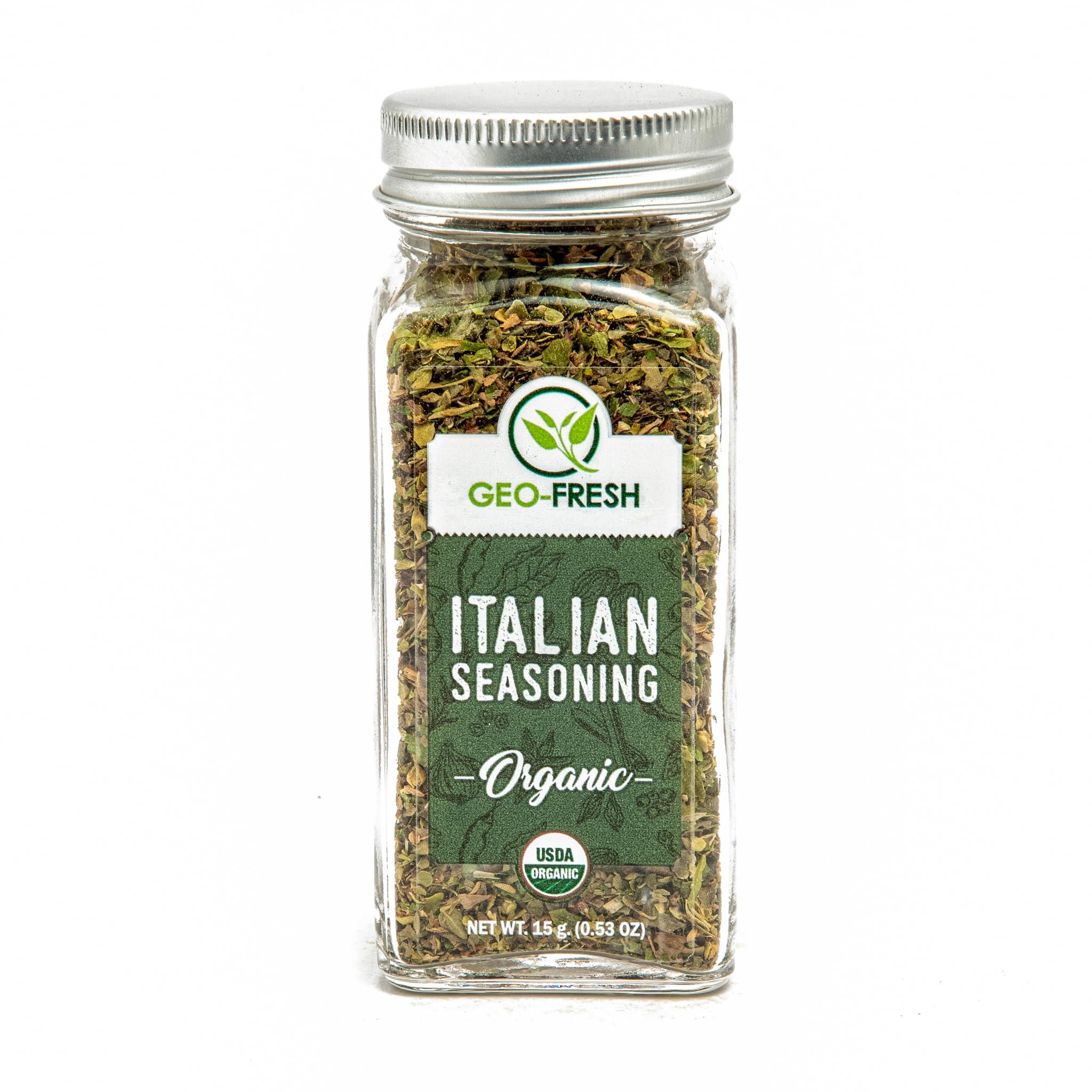 Geo-Fresh Geo-Fresh organic Italian Seasoning 15g (Italian Herbs) (Pack of 2) - Certified Organic, Classic blend of Organic Thyme, Parsley, Oregano, Basil. Best for Pizza, Pasta, and all Italian dishes