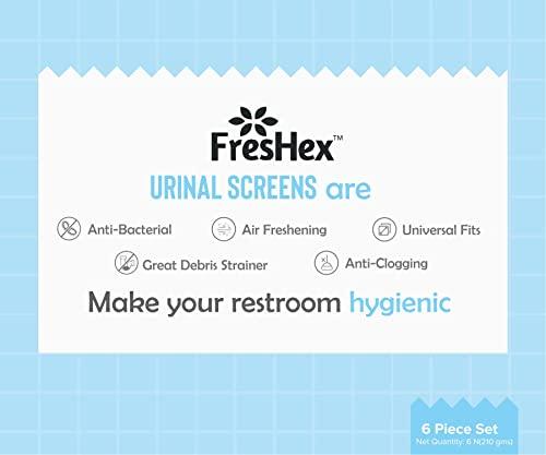 FresHex FresHex Fragrant Urinal Screen Hexapack with 3 Pieces of Arabic Oudh and 3 pieces of Ocean Breeze