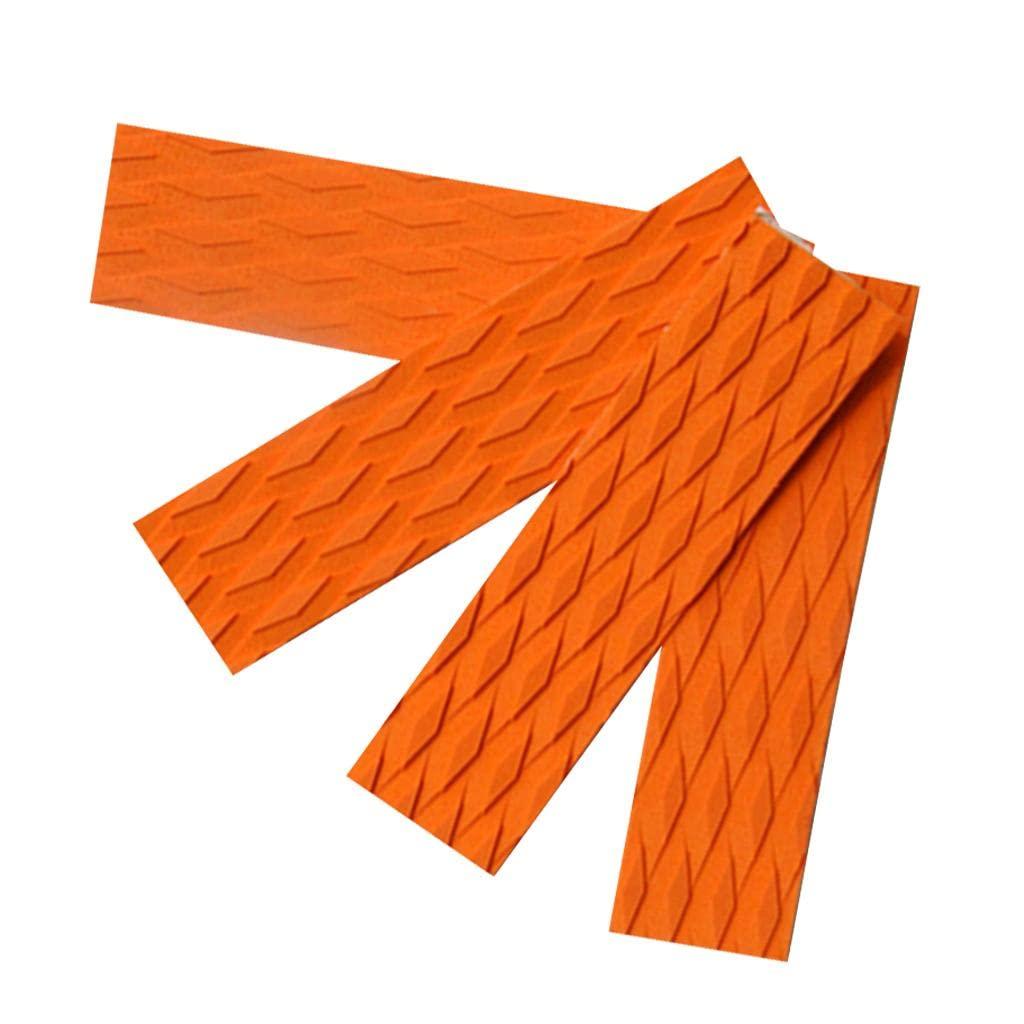 UJEAVETTE UJEAVETTE 4 Pieces EVA Skimboard Traction Pad Bar Grip Surfboard SUP Surfing Orange