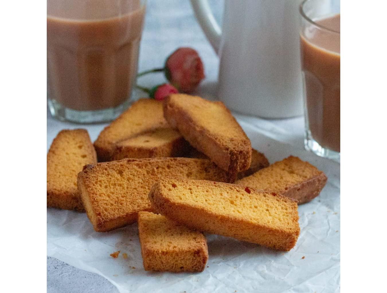 OKHLI MUSAL BRAND Crispy Handcrafted Suji Rusks/Milk Toast/Rusk/Toast|Delight Rusk/Premium Butter Rusk/Toast-400g(400g*1Pac)