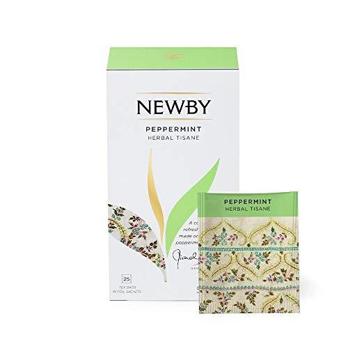 Newby Newby Peppermint Herbal Tisane, 25 Biodegradable Tea Bags, Soothing Peppermint Leaves With Fresh Minty Taste | Iced Tea | Cooling Tea | 50 g