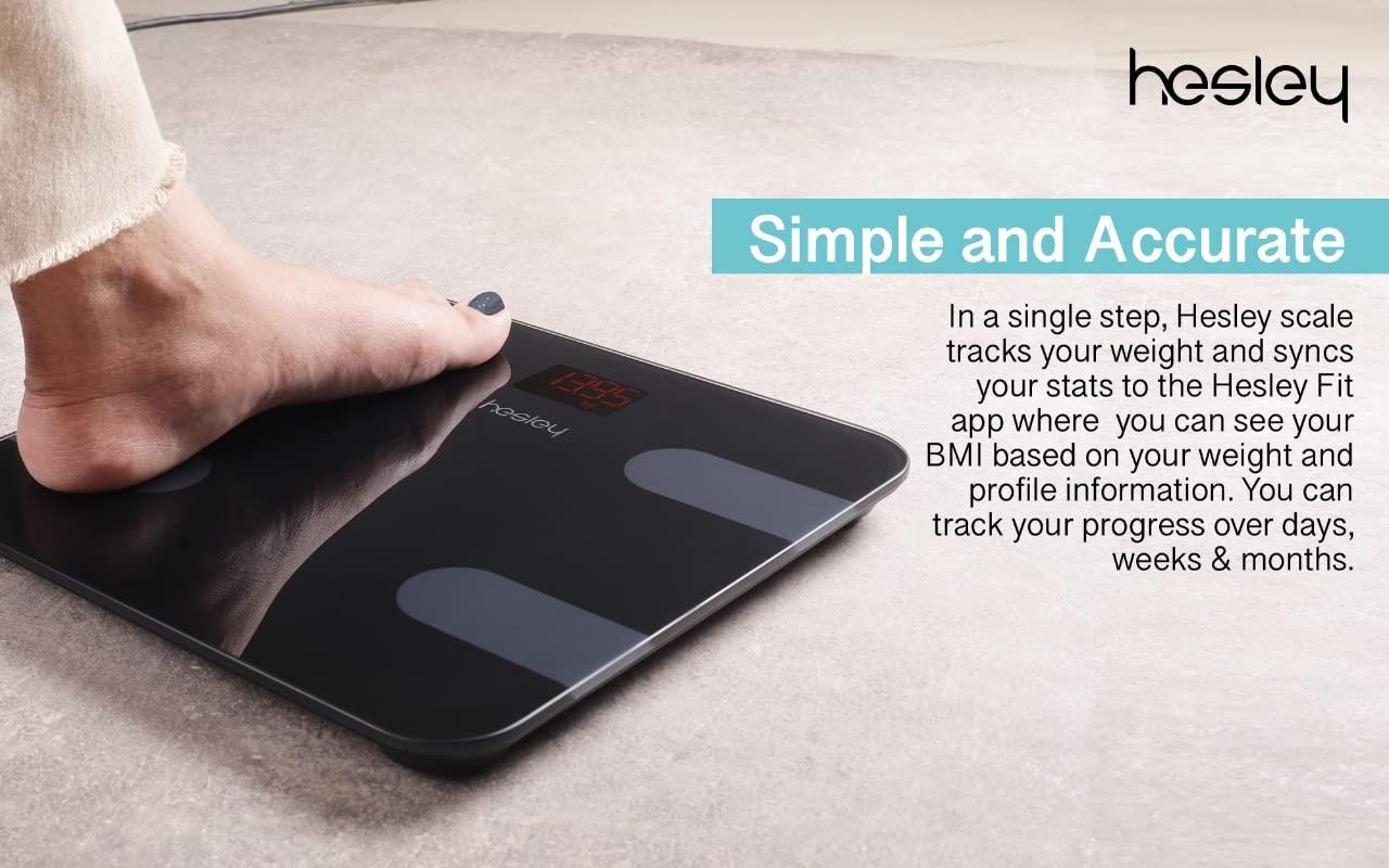 Hesley Hesley BMI Weighing Machine/Weighing Scale/Weight Machine with HesleyFIT APP and German Sensors