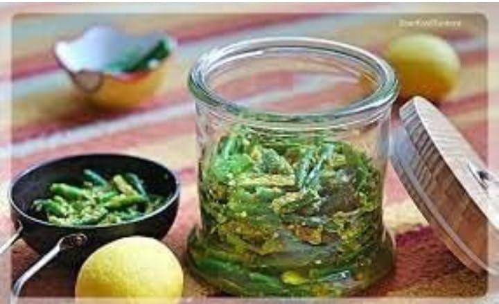 Rajat TRADERS JAIN DLS Marwadi Athana Mirchi -Long Green Chilli Pickle 400 g (Pack of 2, each pack 200 gm)