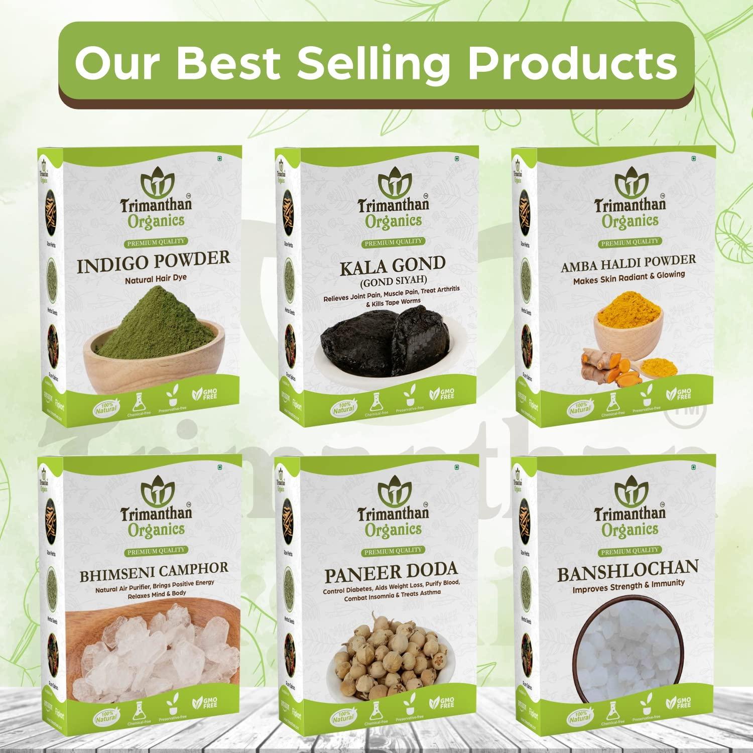 TRIMANTHAN ORGANICS Trimanthan Organics Gond Katira Pure Organic (400 Gm) | 100% Pure & Natural Edible Gum | Tragacanth Gum | High cooling properties | Herbal Food | Super Food