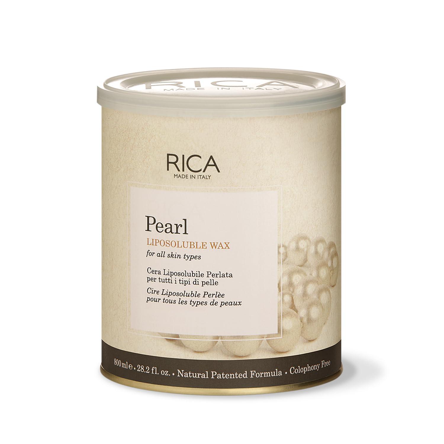 RICA Rica Pearl Liposoluble Painless Hair Removal Wax For Men & Women| Quick & Easy Tan Removal Waxing for All Skin| 800 ml, Pack of 1