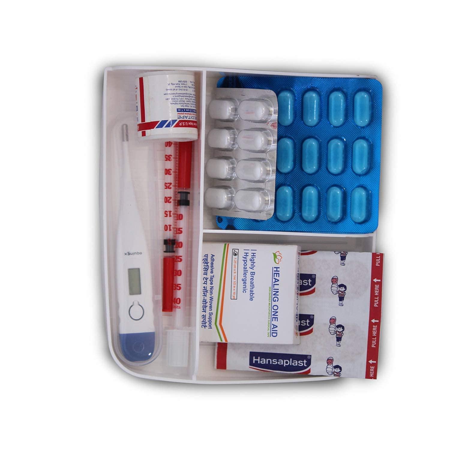 JOEN HAYDEN JOEN HAYDEN Emergency First Aid Kit Box, Medicine Box, Multi Purpose Storage Box with Handle, Medicine, Scisso,r Doctor Tap, Equipment Box For School, Office, Doctor, Medical, Hospital, Home.
