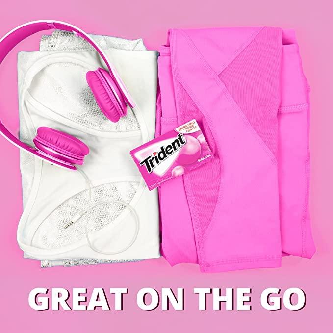 Generic Trident Sugar Free Gum Bubble gum Flavour (18 Sticks, Pack of 12)