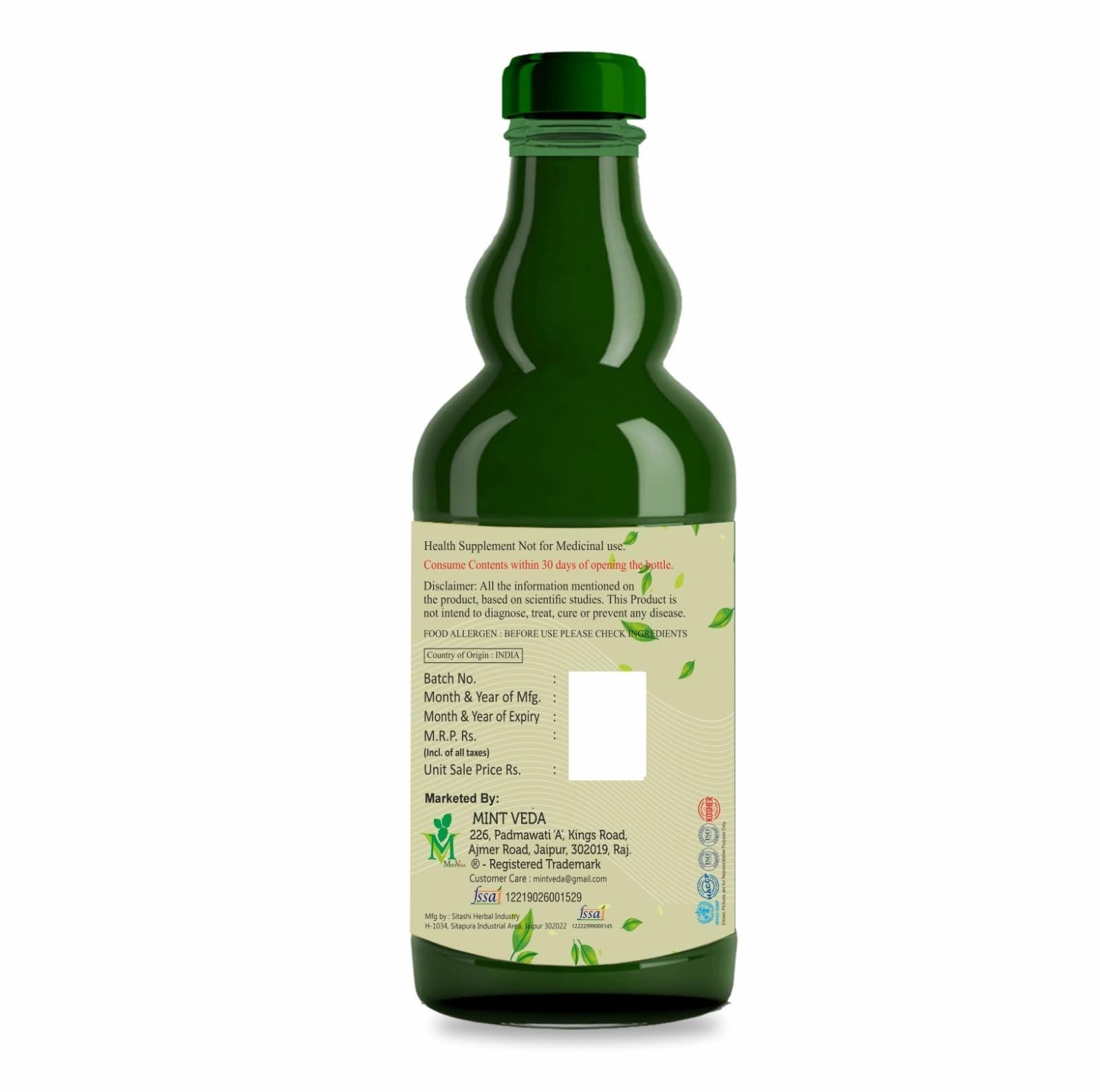 Mint Veda Mint Veda Natural Raw Ginger Juice | Concentrated Ginger Ale Health Drink | Sugar Free With No Added Preservatives Healthy Vegetable Juice Which Boosts Immunity and digestion