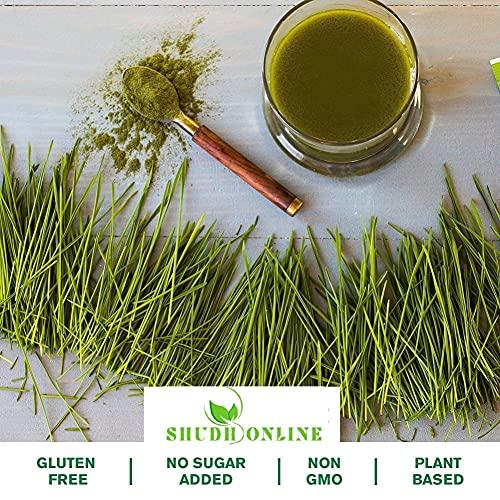 Shudh Online Shudh Online Wheat Grass Powder Organic, Wheatgrass Juice powder (50 Grams) - Rich in Chlorophyll, Detox, Plant Protein, Natural superfood, No sugar