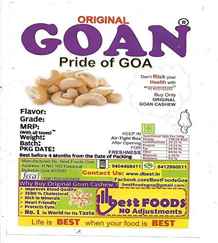 Original Goan Original Goan Natural Cashew with Skin Goa Special Kaju 1kg