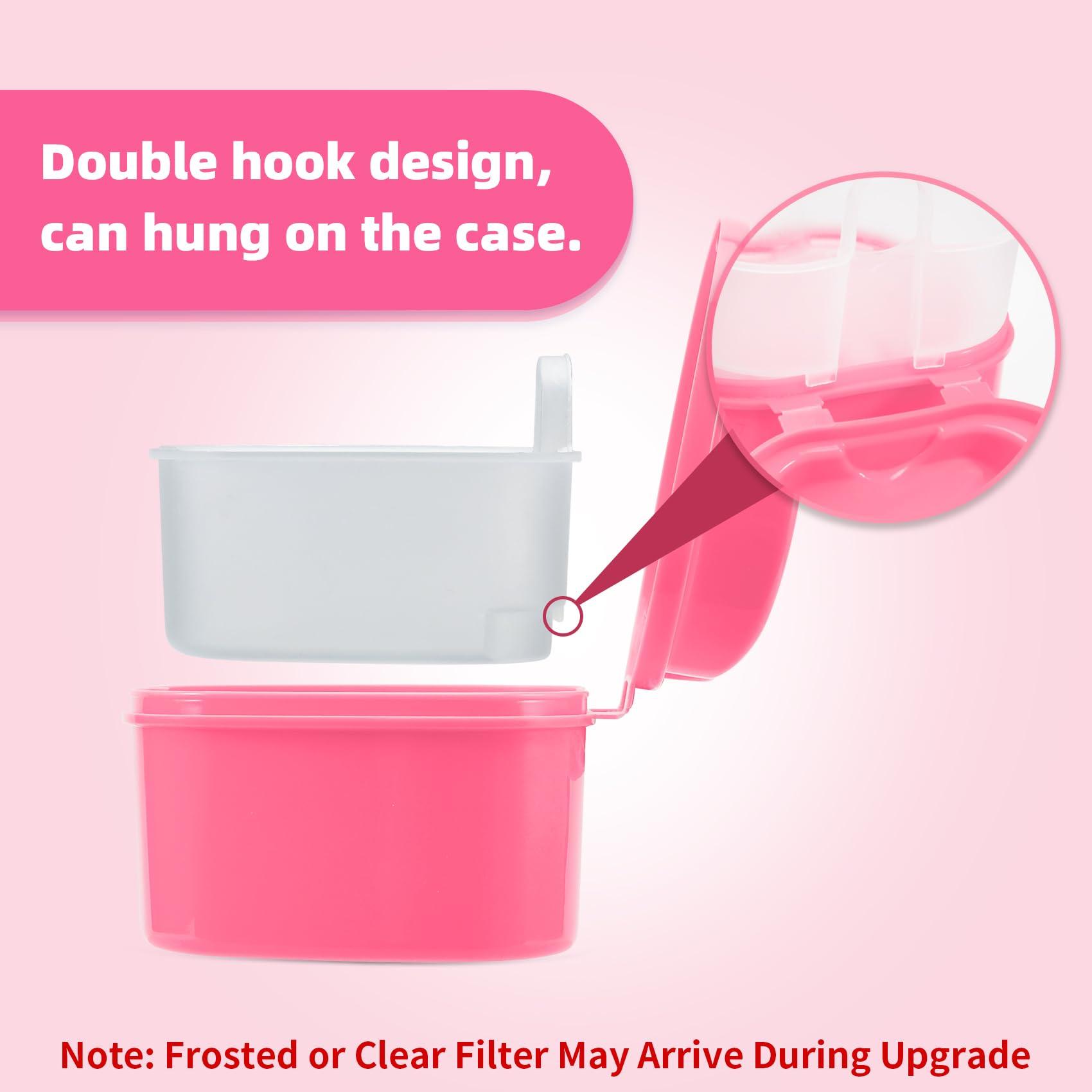 Annhua Annhua Denture Retainer Container Case Cleaning,Denture Bath Box False Teeth Storage Box - Leak Proof and Lid Waterproof