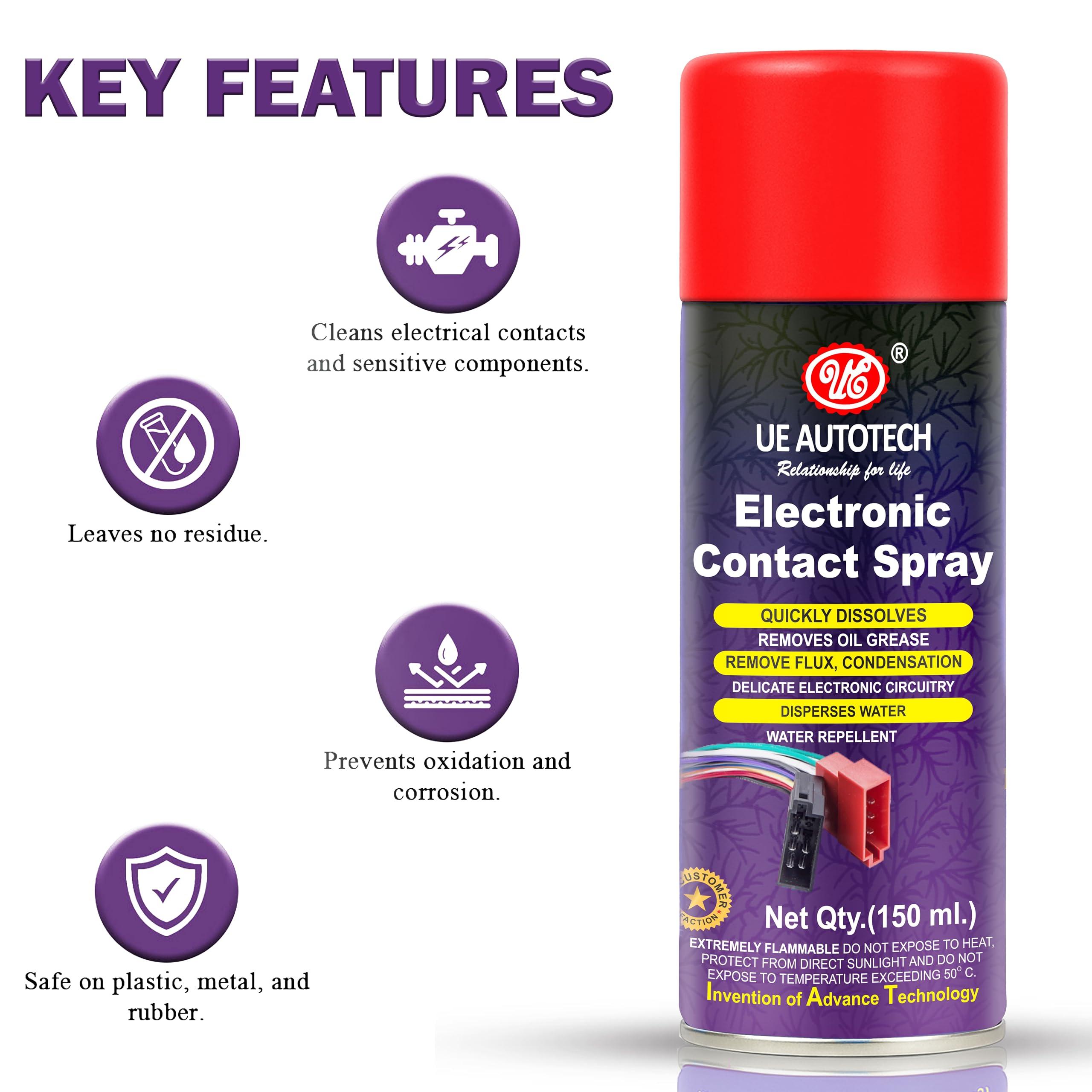 UE UE Premium Electronic Contact Cleaner Spray 150 ml (Pack of 4) Cleans Sensitive Electronics Equipment