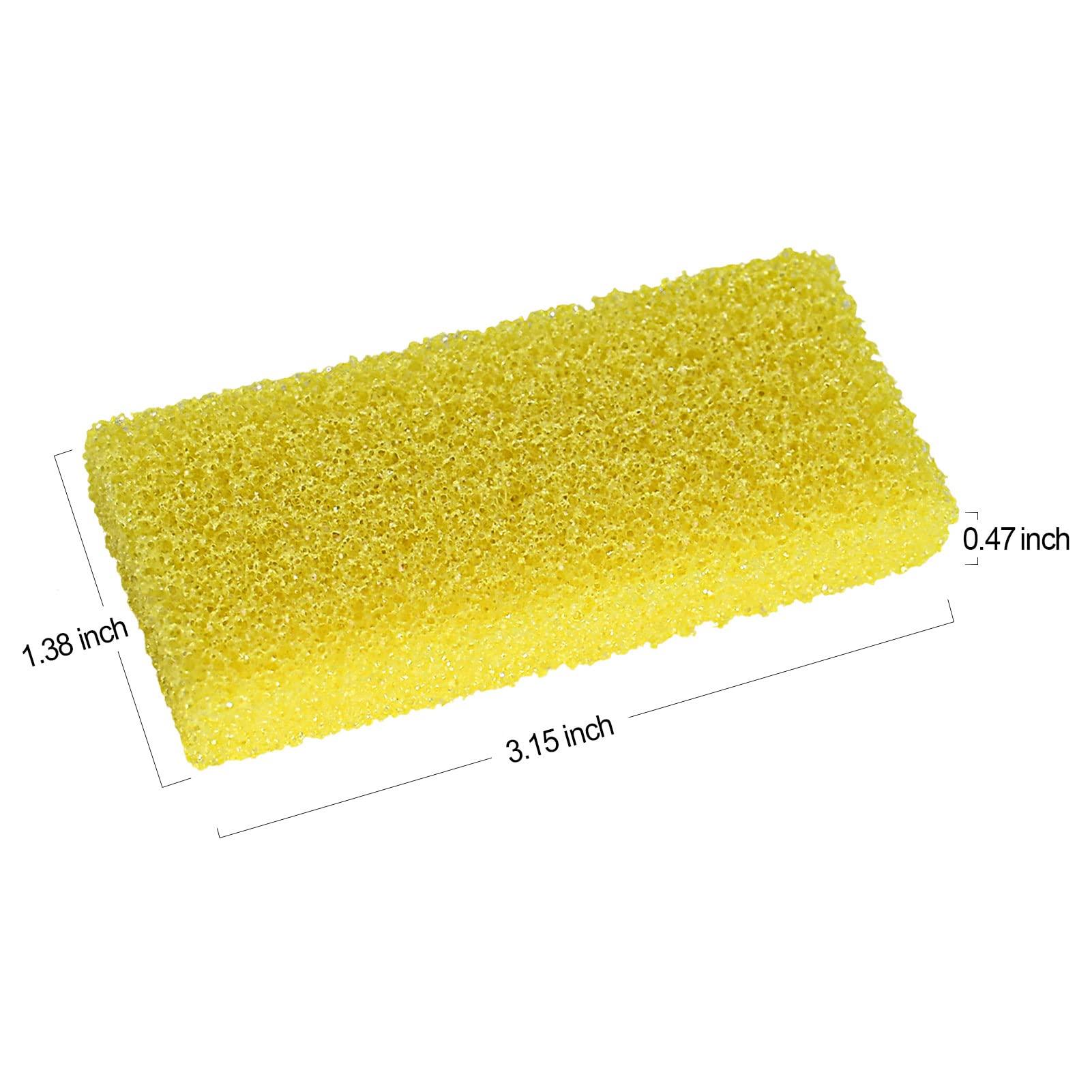 SALVMARY Disposable Foot Scrubber Sponge Pads Pedicure Pumice Stone for Feet Callus Remover Medium Coarse Yellow 40Pcs