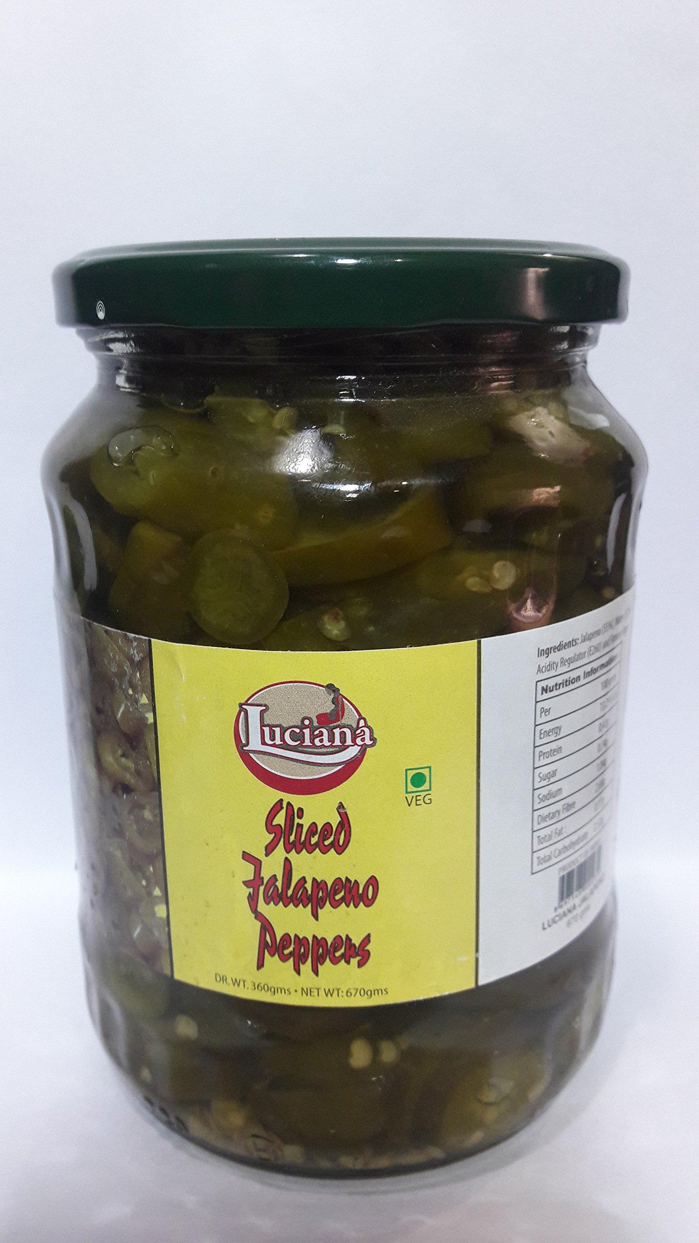 luciana Luciana Sliced Jalapeno Peppers, 670gms