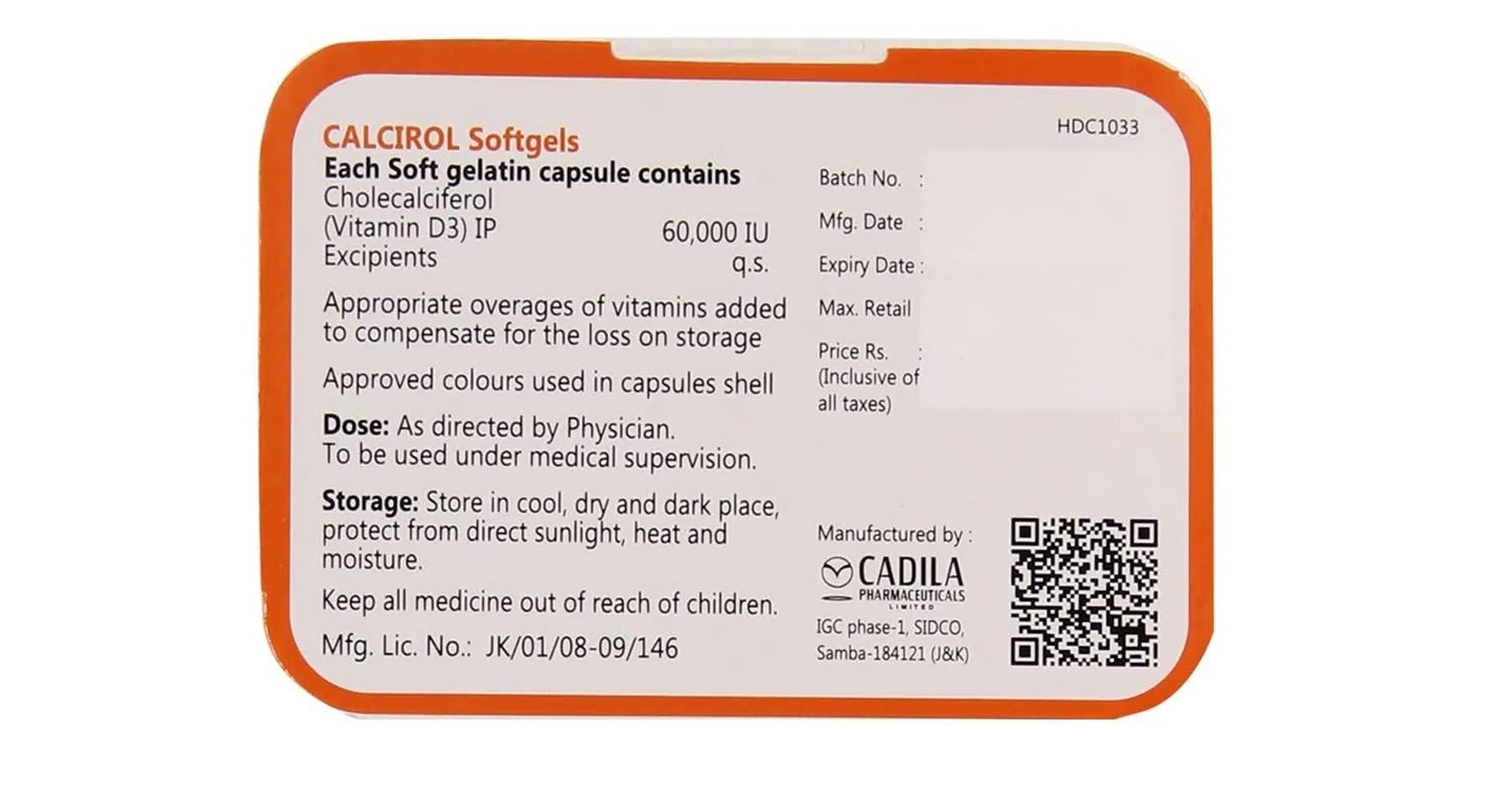 Calcirol Calcirol - Strip of 8 Sofgels