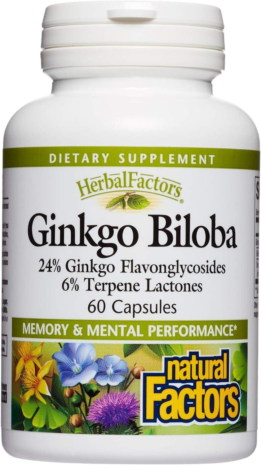 Natural Factors Natural Factors Ginkgo Biloba, 60 Caps 60 mg
