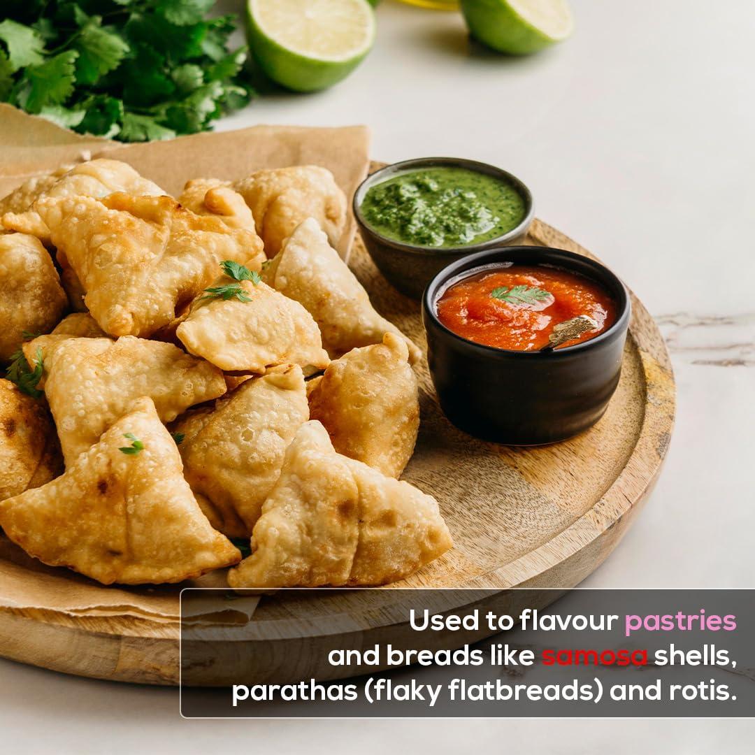 Chounk Chounk Ajwain Seeds/Carom Seeds/Fresh Ajwan/ - 200g (2 X 100g) | Ajowan | Rich & Strong Flavour | Used in Cooking | Vaamu Seeds