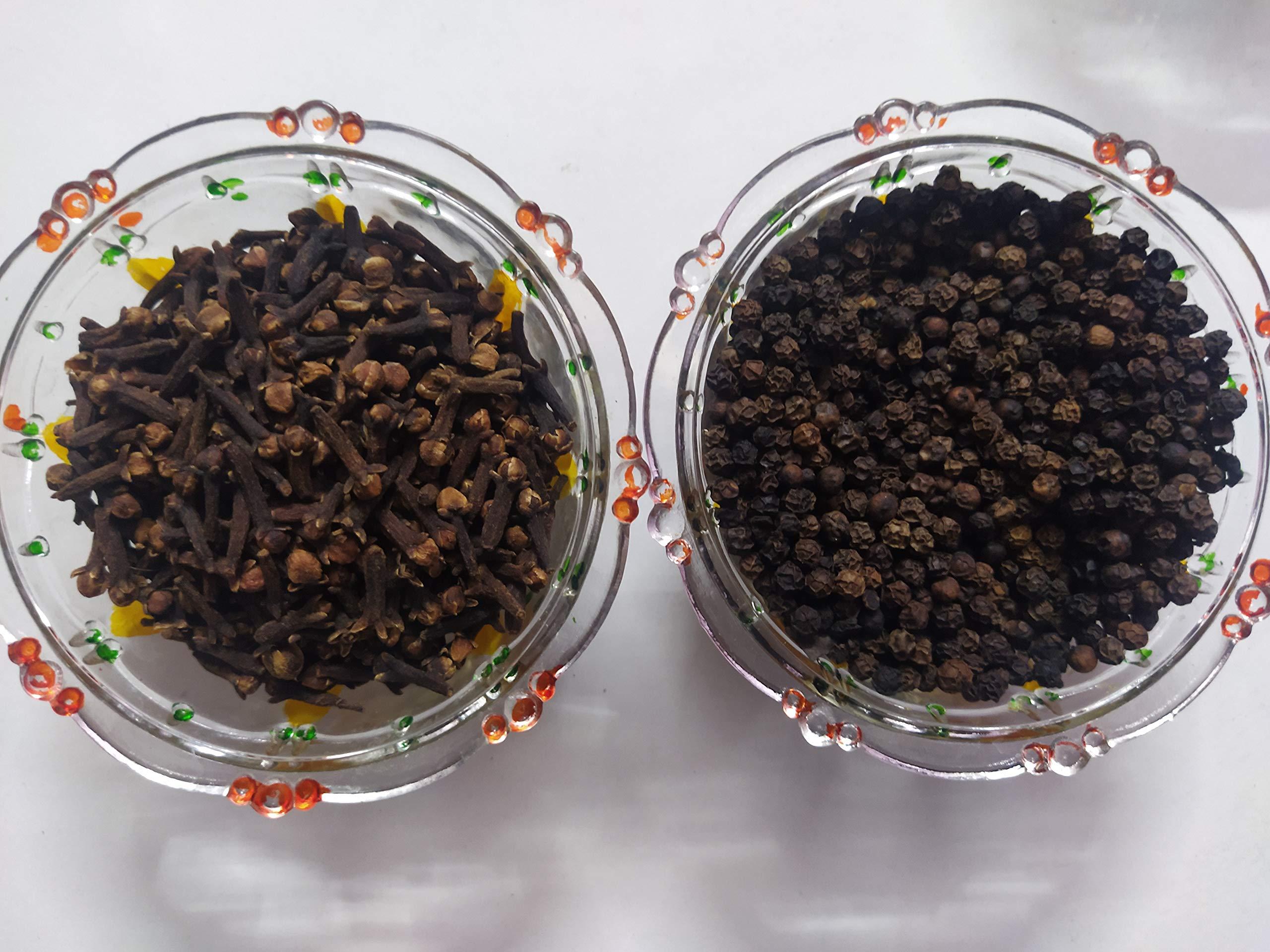 Ambe Store AmbeAyurveda - Combo Laung (Clove) - Kali Mirch (Black Pepper) - 50gm