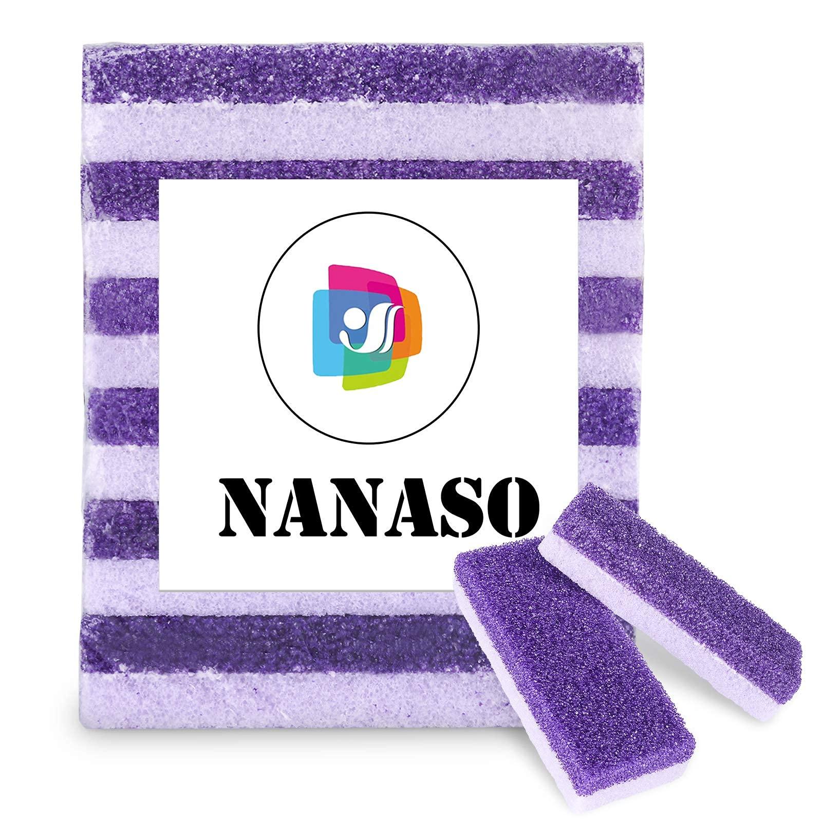 NANASO 2 in 1 Pumice Stone for Feet,6 Pack Foot Scrubber & Callus Remover, Stone Scrubber for Hard Skin,Foot Pumice,Dead Skin Remover for Feet, Heels, Hands and Body