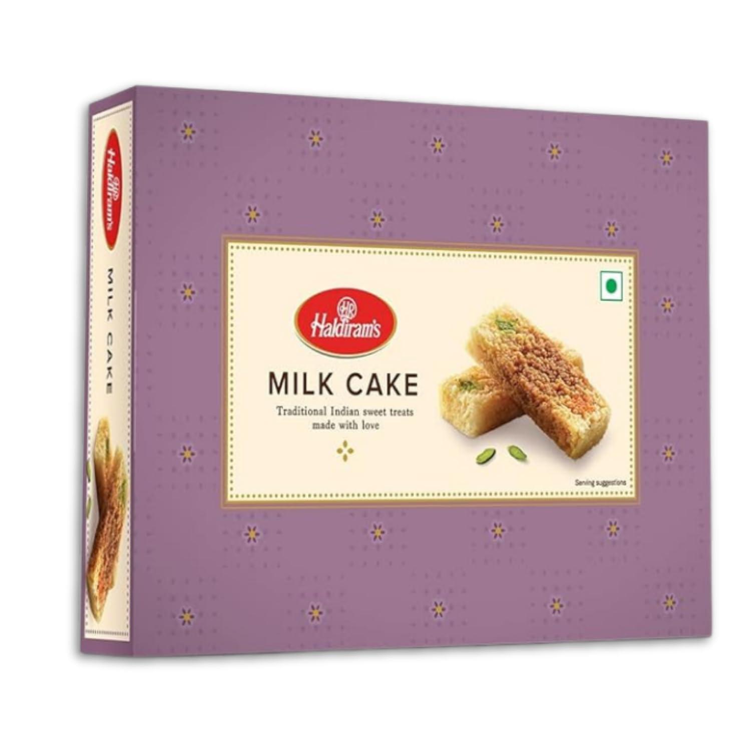 Haldiram’s Haldiram\'s Milk Cake 200 g x 2 | Rich And Creamy | Premium Handcrafted Traditional Sweets | Great Sweets Gift Pack | Indian Mithai | Milk Cake Sweets | Fresh Doodh Sweet | Festival Indian Sweets Box