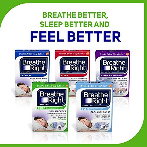 Breathe Right Breathe Right Extra Clear for Sensitive Skin, 26 Count