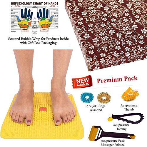 PERFECT MAGNET Perfect Magnet Acupressure Power Mat with Magnets Pyramids for Pain Relief and Total Health Useful for Heel Pain - Knee Pain - Leg Pain - Sciatica - Cramps - Migraine - Tonsils - Depression (Premium)