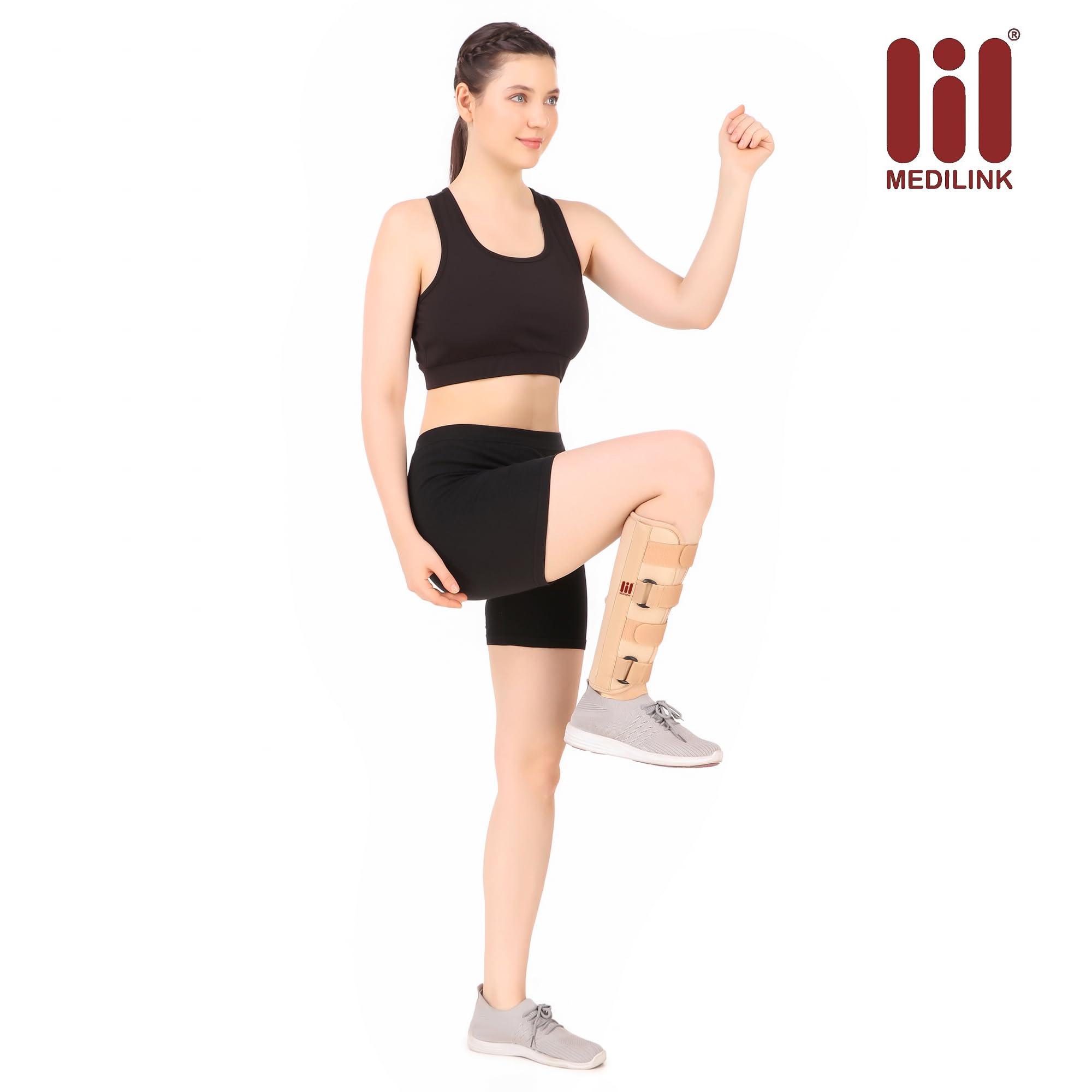 Medilink Medilink Tibia Support Brace Fracture - Tibia And Fibula Fracture Orthosis External Fixation Brace Leg Shank Support (Extra Large)