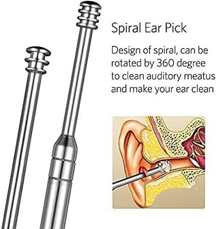 Tuch-much Tuch Much Ear Wax Cleaner Kit with storage box - set of 7 | Wax Removal Kit | Ear wax picker for Baby And Adults | Spring Ear Wax Cleaner