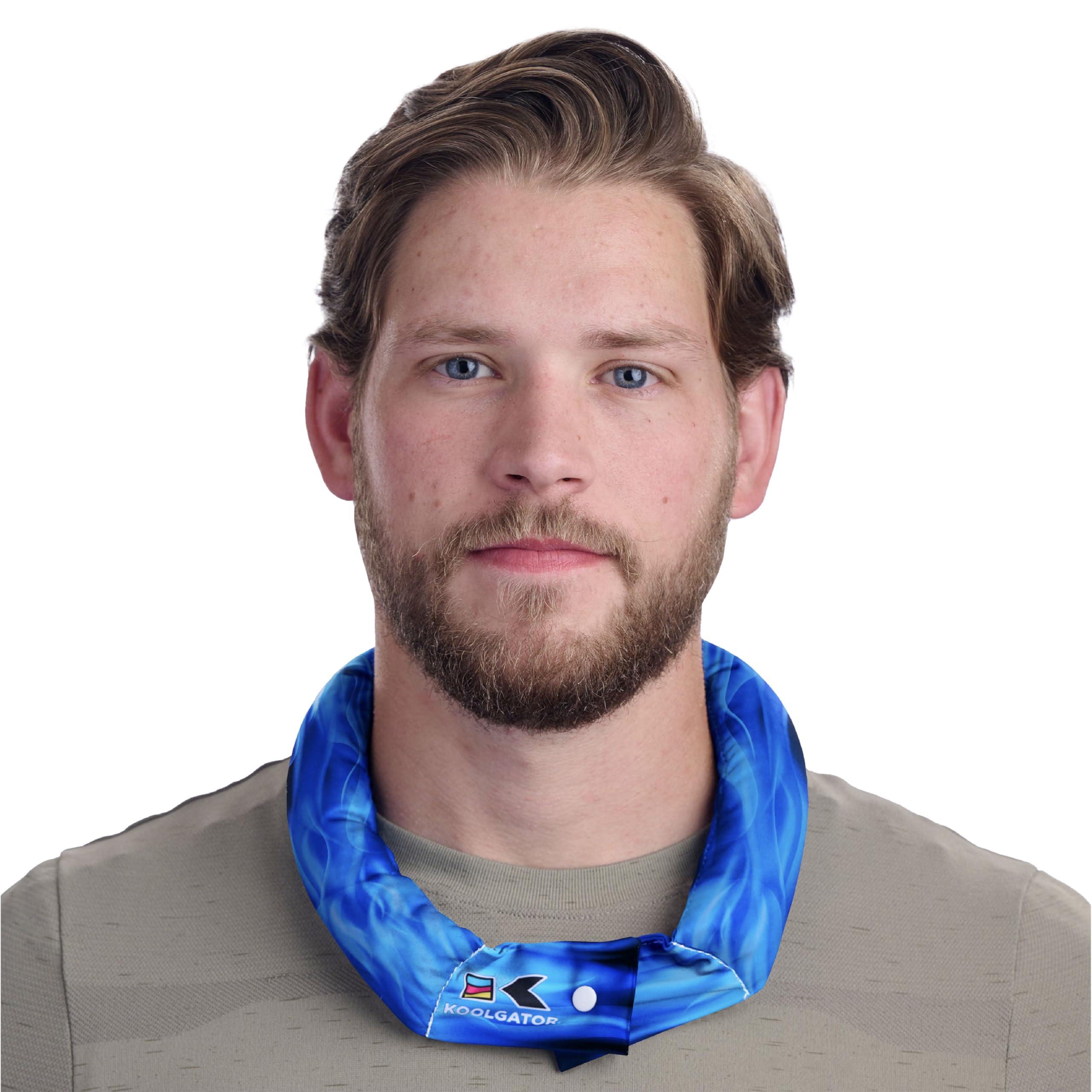 KOOLGATOR KOOLGATOR Cooling Neck Wrap - Blue & Red Flames Design