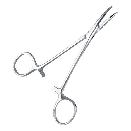 cigemay Remove Ear Hair, Dog Trimmer Accessories, Tweezers, Ear Clips, Curved Nose Cleaning Pliers, Grooming Scissors(Big)