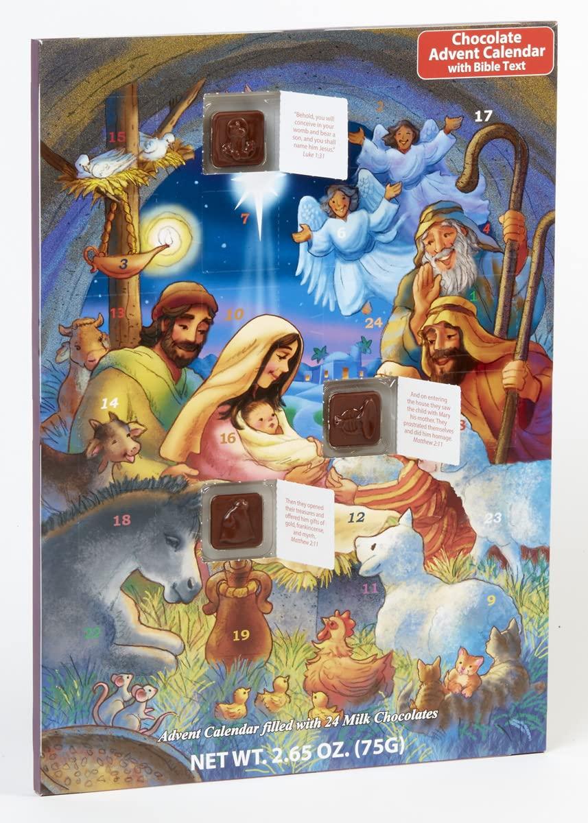 Vermont Christmas Company Vermont Christmas Company Baby in a Manger Chocolate Advent Calendar with Nativity Story