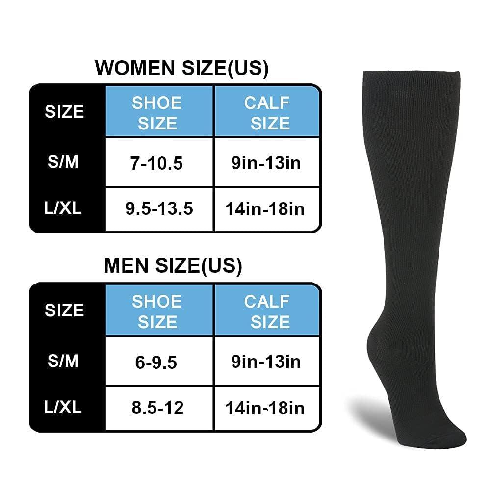 HLTPRO HLTPRO 4 Pairs Compression Socks for Women & Men - Best Support for Medical, Circulation, Nurses, Running, Travel