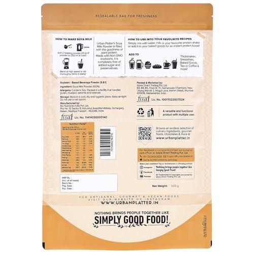 urban platter Urban Platter SOYA Milk Powder, 500g [Plant-Based / Milk Alternative, Non-GMO & 49% Protein]