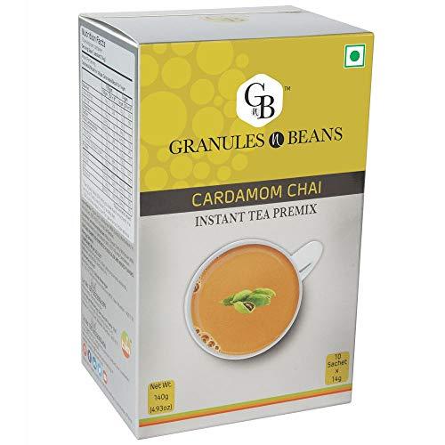 GranulesnBeans Granules n Beans Cardamom Chai Instant Tea Premix (Elaichi) - (10 Sachet x 14g =140g)