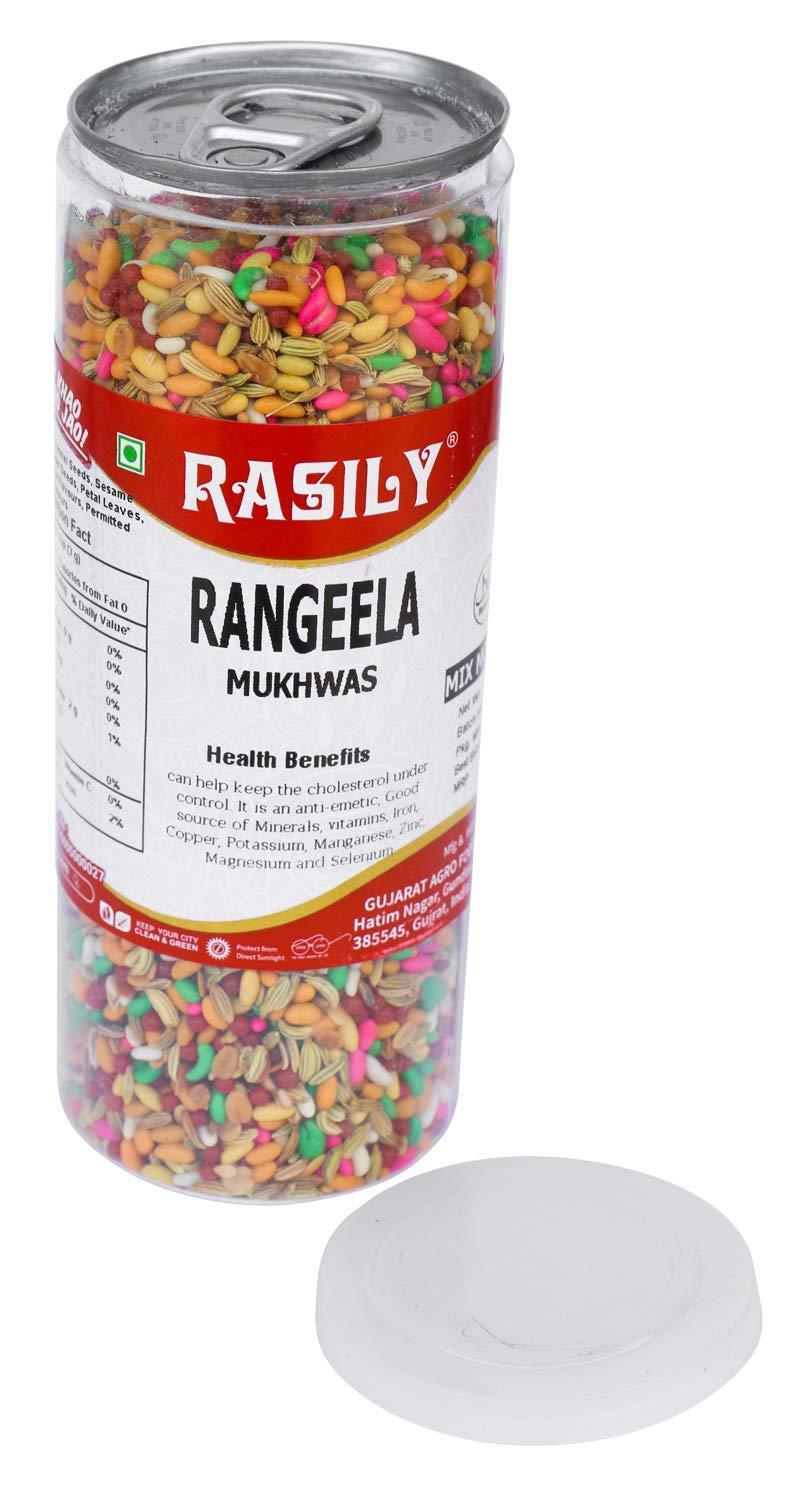 RASILY Rasily Rangeela Mukhwas Traditional Mukhwas Mix Home Made Mouth Freshener, Digestive and Hygienically Packed After-Meal Snack. 230g, (Pack of 2)