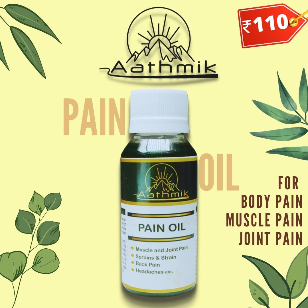 Aathmik Aathmik Ayurvedic Pain Relief oil for Joint pain,Body, Back, Knee, Legs, Shoulder and Muscle. |(75g)| (5)