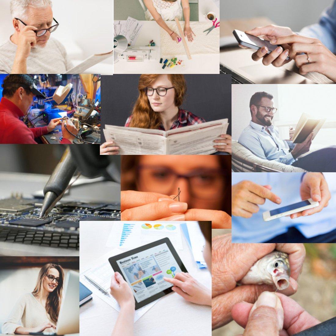 Wise Eyewear High Magnification Power Strong Reading Glasses Readers +4.00 to +6.00 (Black, 4.00)