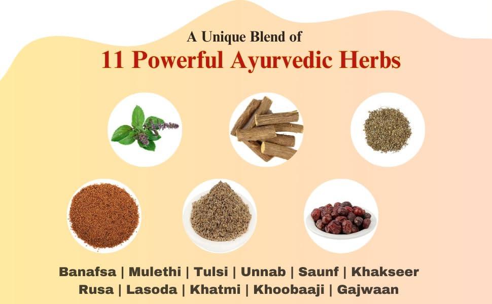 GANESH AYURVEDIC AUSHDHALAYA (GAA) GANESH AYURVEDIC AUSHDHALAYA Herbal Remedy Natural Special Ayurvedic Joshanda Kadha For Cold & Cough | Manage Inflammation and Soothes Throat Discomfort, Non-drowsy Formulation | 40gm Each (Pack Of 5)