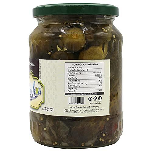 Freshos Freshos Gherkins, Green & White, Medium, Gharkins, 680 g