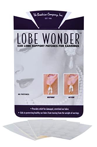 Lobe Wonder Lobe Wonder (100 Paches) Invisible Ear Lobe Support for Earrings Earlobe Tapes and Stickers Earring Supporter for Heavy Earrings Support Patches Girls & Women (100 Paches)