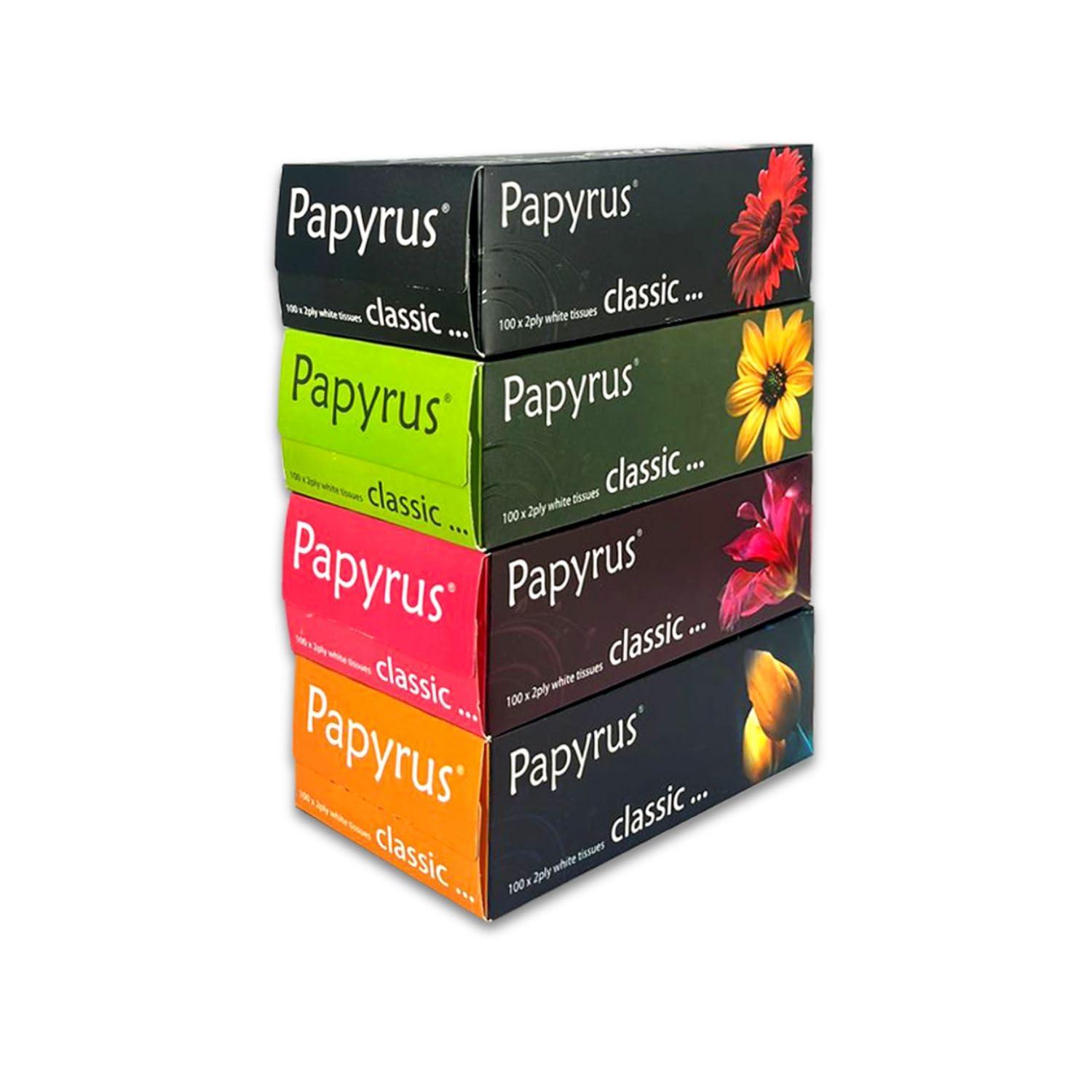 Generic PAPYRUS Facial Tissue Papers | Face Tissue Paper Box | Car Tissue Face Wipes | Wet Face Tissue For Women | Napkin Tissue Box Soft | Facial Tissues Wipes Face (100x 2Ply-200 Pulls/Pack- 4 (800 Sheets)