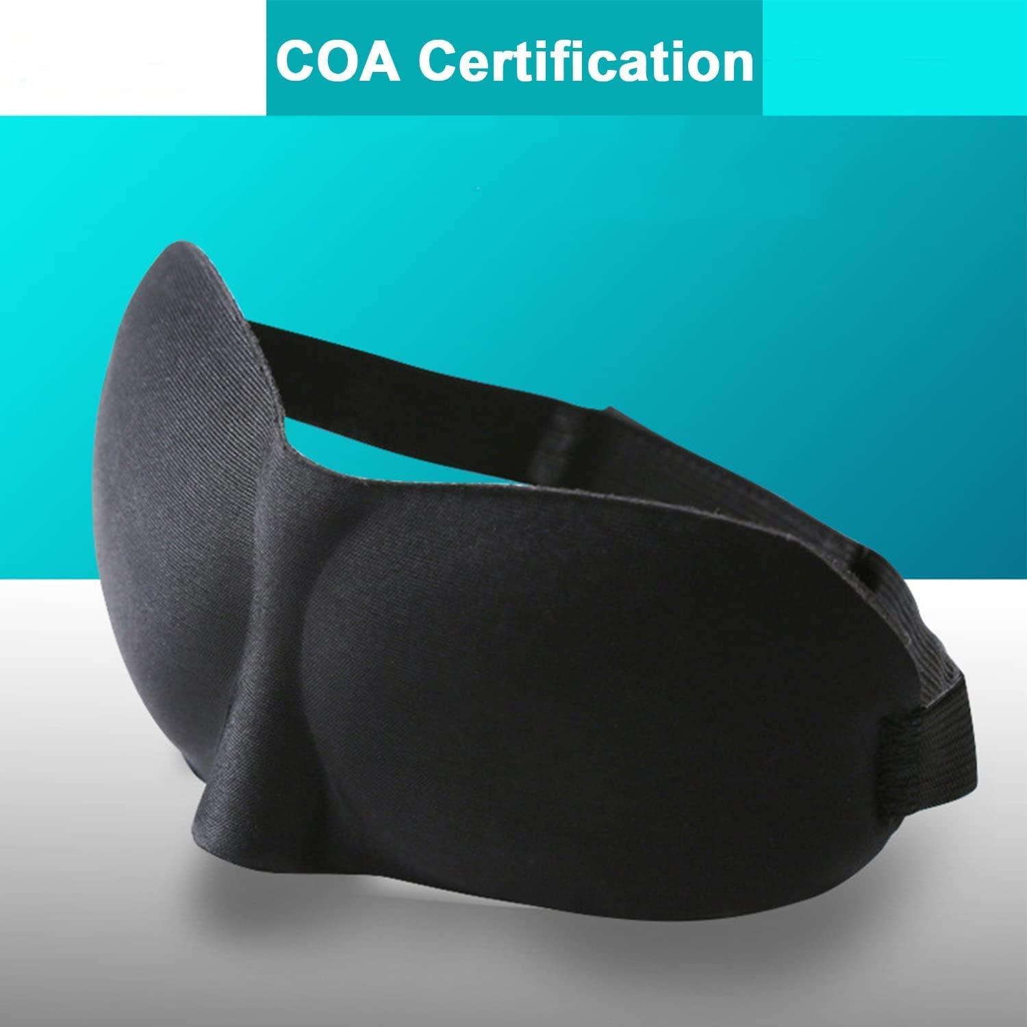 VALKYRIE VALKYRIE Sleep Eye Mask, 3D Contoured 100% Blackout Eye Mask, Sleep Mask with Adjustable Strap, Soft and Comfortable Night Blindfold for Women Men, Shift Work, Travel, Black ,Polyester